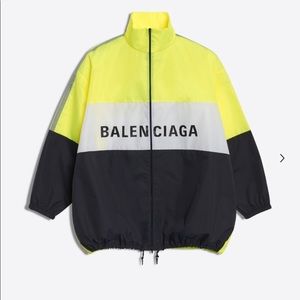 Balenciaga logo print windbreaker jacket